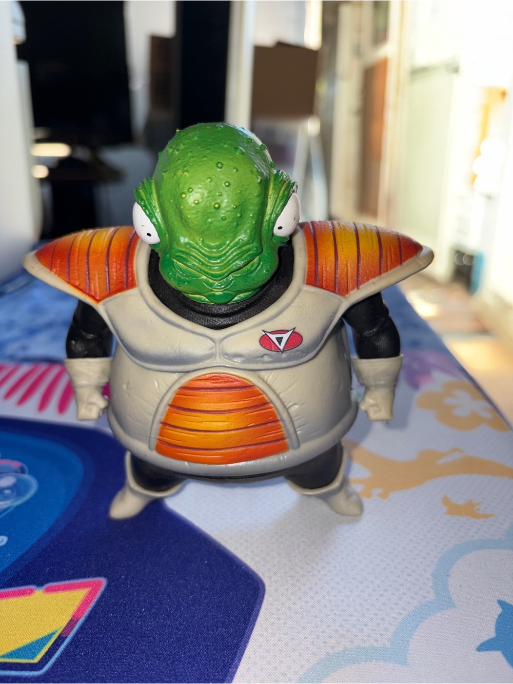Green Alien Action Figure with Orange Armor - Kids Play Figure